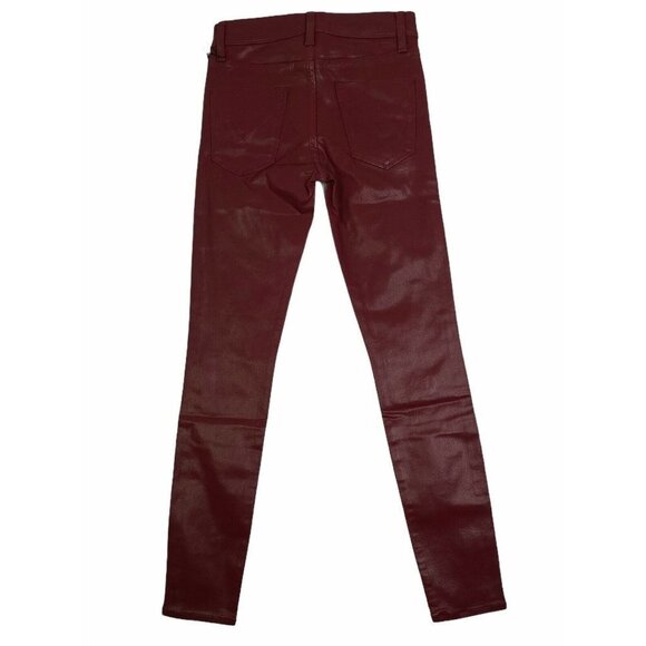 Hudson Womens Los Angeles Burgundy Mid Rise Flat F - Picture 4 of 8